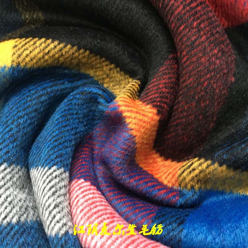 順毛格格子順30%羊毛70%滌綸順毛格子