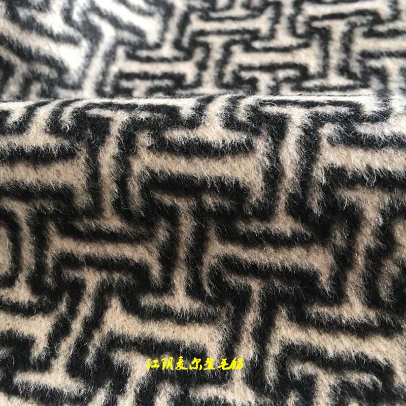 骨頭花糖果呢魚骨紋工字呢順毛